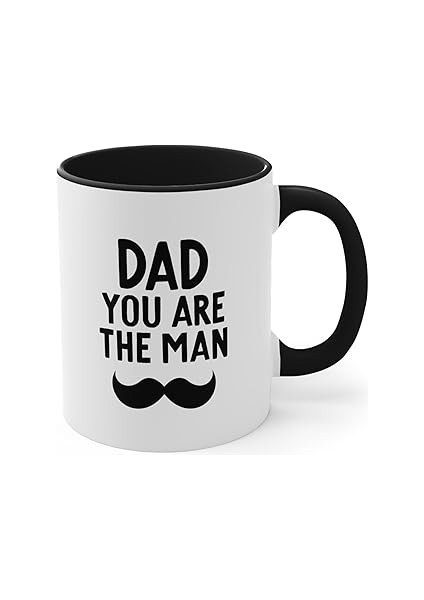 Print Dore Dad Christmas Gifts | Dad You Are The Man Funny Coffee Mug | Gift From Daughter, Fathers