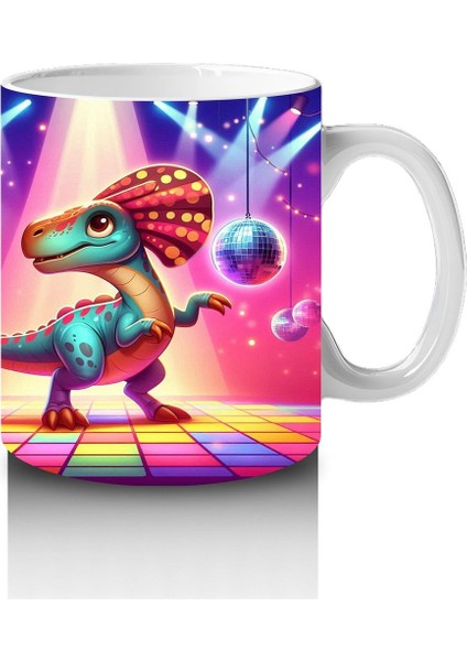 Çocuklara Sütü Sevdiren Disko Dans Eden Dinozorlar Kupa Bardak