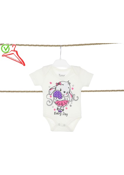Kız Bebek Çocuk Zıbın Body Beyaz/ekru