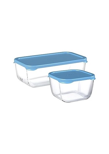 96881 3lü Saklama Kabı Mavi Kapak