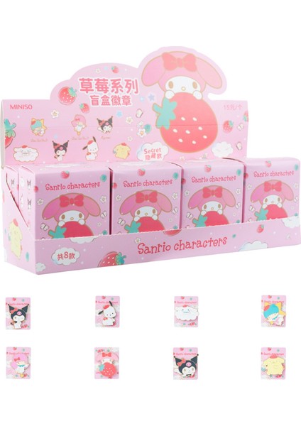 Sanrio Lisanslı Çilek Serisi Sürpriz Figürlü Kutu - Rozet