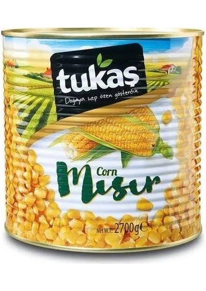 Tukaş Mısır Konservesi 2700 G x 6 Adet (Koli)
