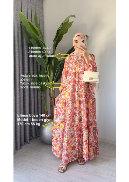 Kadın Çiçekli Baskılı Uzun Yazlıık Ince Elbise fiyatları
