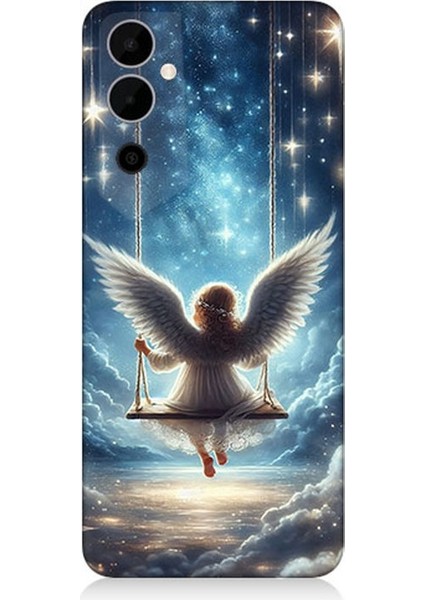 Tecno Pova Neo 2 Uyumlu Yıldızlarla Salıncakta Melek Desenli Silikon Kılıf