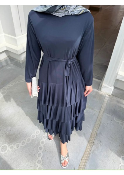 Kadın Kat Kat Uzun Ince Yazlık Modal Elbise modelleri