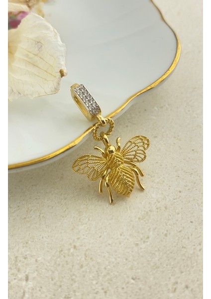 14 Ayar Altın Arı Kolye Ucu