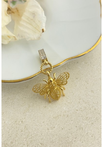 14 Ayar Altın Arı Kolye Ucu modelleri