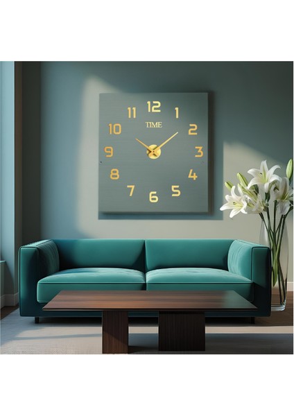 Duvar Saati Büyük 3D Türkçe Rakamlı Gold modelleri