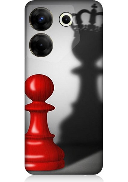Tecno Camon 20 Pro 5g Uyumlu Piyonun Taçlı Hayali Desenli Silikon Kılıf