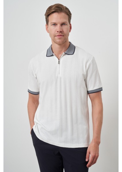 Erkek Ekru Trend Polo Yaka T-Shirt fırsatları