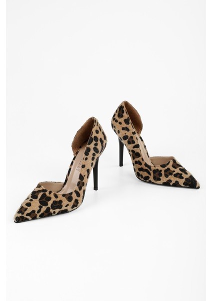 Kadın Massy Leopar Desenli Tüylü Stiletto fırsatları