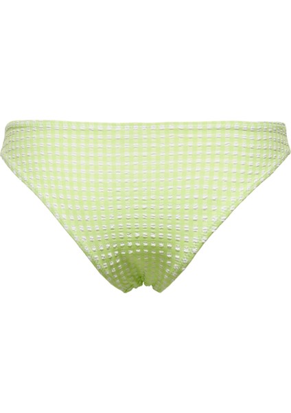 Onlolli Structure Brazilian Normal Kalıp Kareli Fıstık Yeşili Kadın Bikini Alt fiyatları