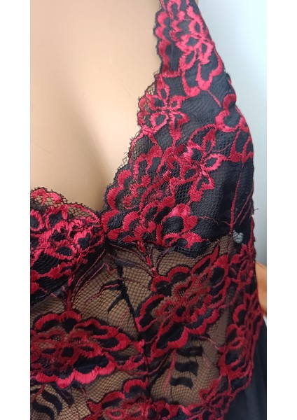 Babydoll + G-String Iç Çamaşırı Dantel Işlemeli, Transparan Gecelik, Şık Hafif Gecelik, Mini Gecelik, Takım Gecelik