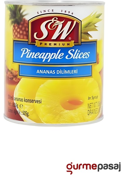 S&w Dilimli Ananas Konservesi 836 G