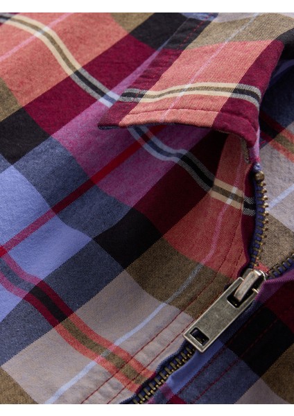 Erkek Mor Kareli Oxford Gömlek modelleri