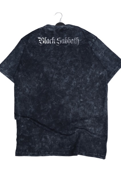 Oversize Black Sabbath Ense Baskılı Yıkamalı T-Shirt, Unisex Rock Band Temalı Retro Tişört fiyatları