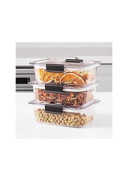 6'lı Kuru Gıda Erzak Saklama Kabı - Meyve & Sebze Saklama Kabı Seti - Kapaklı Beslenme Kabı