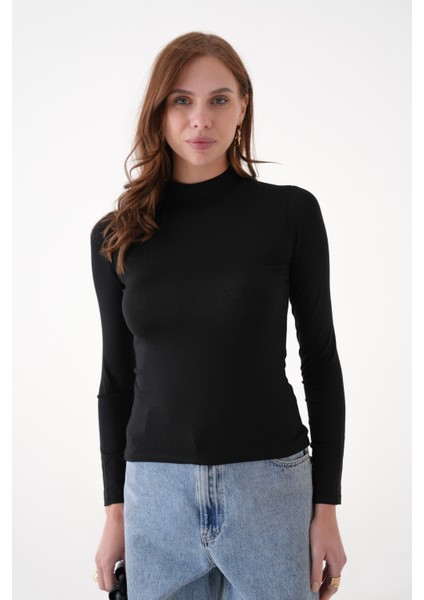 Uzun Kollu Dik Yaka Boğazlı Body/bluz fırsatları