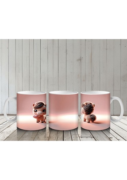 Çocuklara Sütü Sevdiren Minik Pony Kupa Bardak