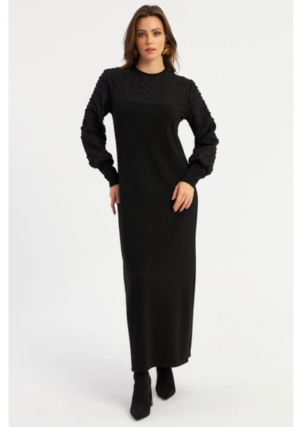 Kadın Siyah Maxi Elbise MBK57