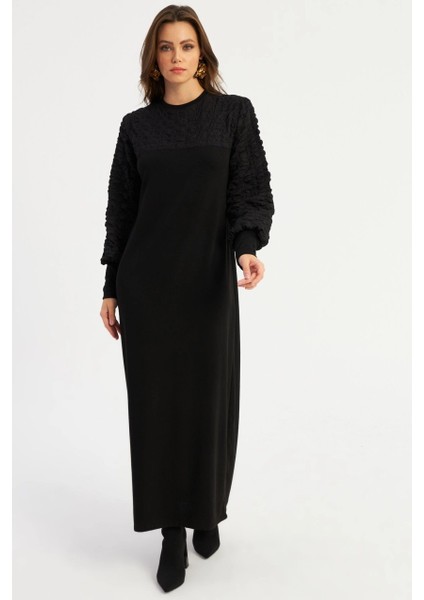 Kadın Siyah Maxi Elbise MBK57 modelleri
