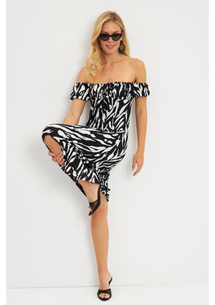 Kadın Siyah Bürümcük Büzgülü Midi Elbise DY105 fiyatları