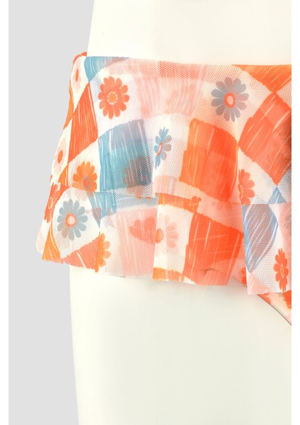 Turuncu Daisy Forest Tek Alt Bikini