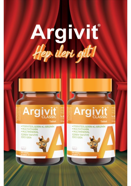 Classic Fosfotidilserin, L-Arjinin, Multivitamin ve Multimineral İçeren Tablet 2’li Paket 30 Tablet