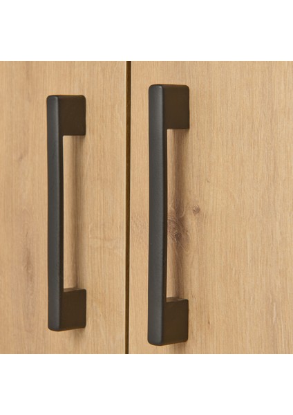 Federico 4 Kapaklı Raflı Konsol - Safir Meşe - 160 cm