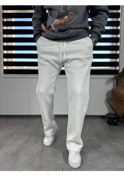 Beyaz Baggy Eşofman