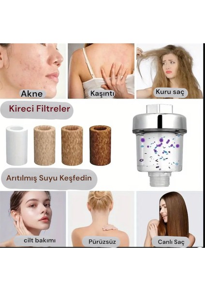 Kireç Önleyici Filtre 6 Adet(Duş,lavabo,banyo,mutfak)