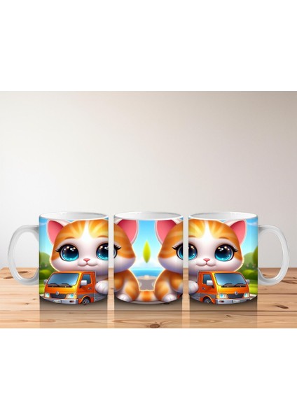 Çocuklara Sütü Sevdiren Kamyoncu Kedi Macerası Kupa Bardak fırsatları