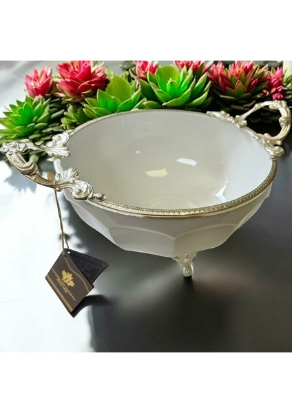 Klasik Kase Ayaklı 28 cm Gümüş WHS180-N