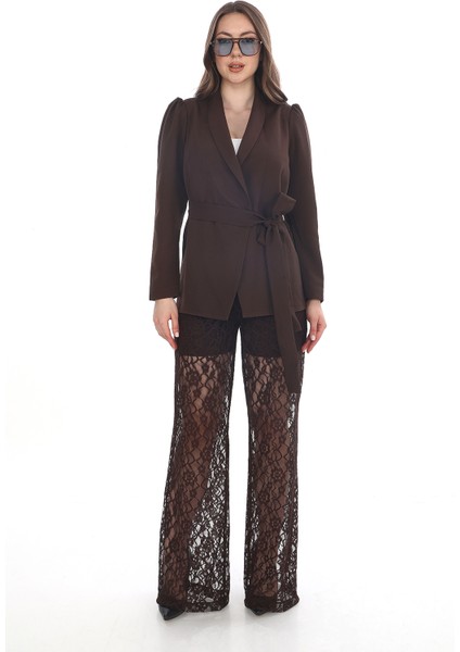 Ceket Takım Elbise, Dantelli Şort Astarlı Pantolon