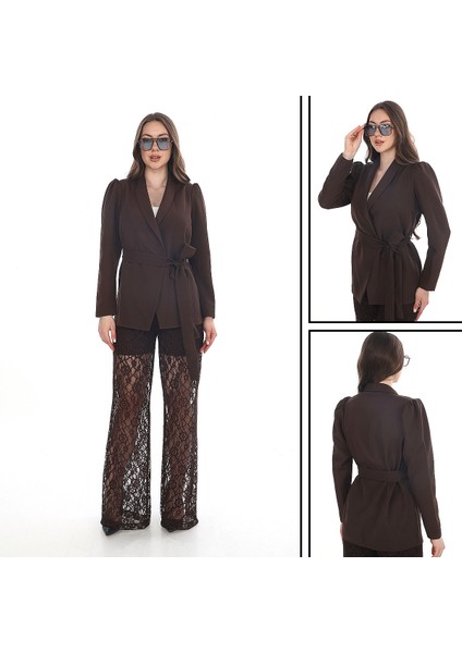 Ceket Takım Elbise, Dantelli Şort Astarlı Pantolon