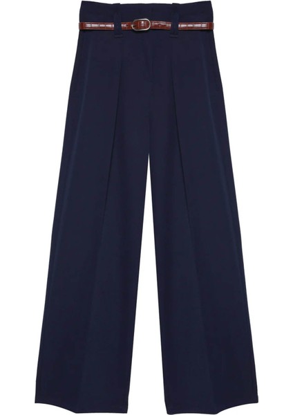 Kemer Detaylı Lacivert Kadın Pantolon 71262 fiyatları