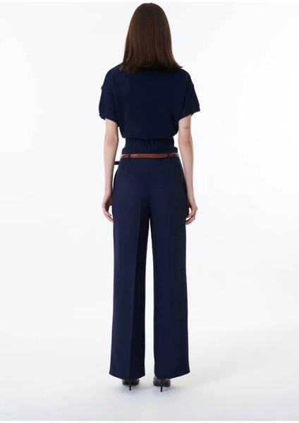 Kemer Detaylı Lacivert Kadın Pantolon 71262 fırsatları