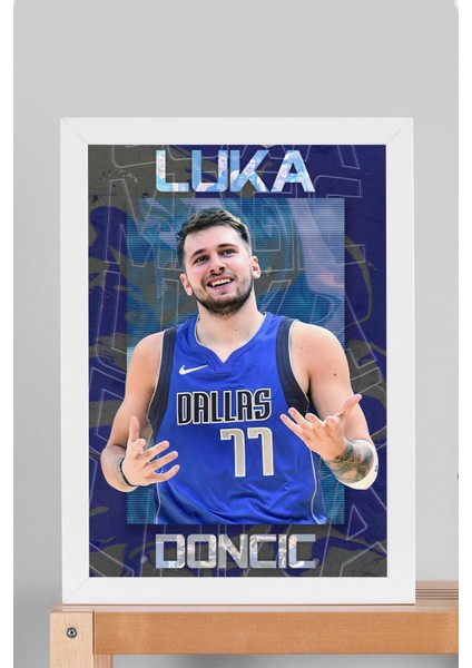 Luka Doncic Çerçeveli Tablo - Basketbol Nba Posteri Tablo