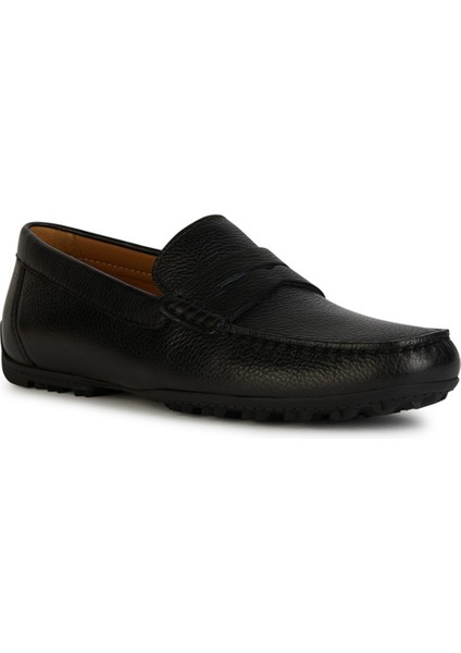 Erkek Siyah U Kosmopolis + Grip B - Tum Deri Casual Loafer U35CFB00034C9997