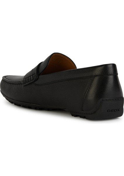 Erkek Siyah U Kosmopolis + Grip B - Tum Deri Casual Loafer U35CFB00034C9997