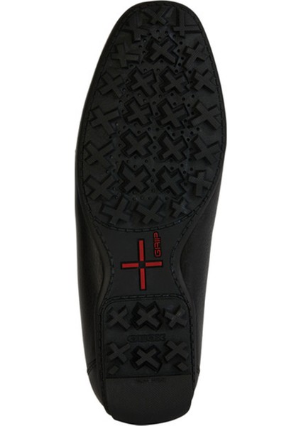 Erkek Siyah U Kosmopolis + Grip B - Tum Deri Casual Loafer U35CFB00034C9997