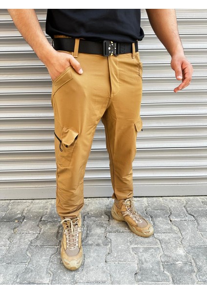 Taba Çok Cepli Taktik Pantolon – Esnek & Su Itici Outdoor Güvenlik Pantolonu | Nkystore