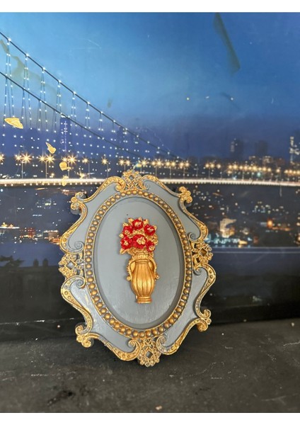 Kırmızı Çiçekli Tablo 22CM fiyatları