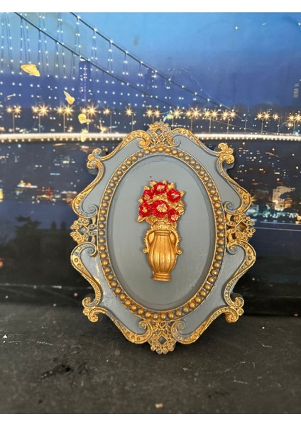 Kırmızı Çiçekli Tablo 22CM modelleri