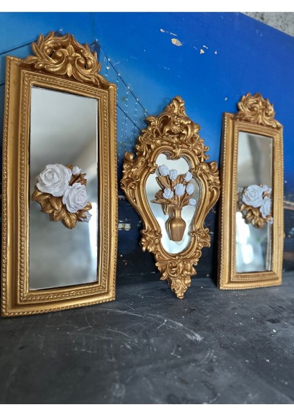 Duvar Tablosu 3lü Set Aynalı Dekoratif 50CM indirimleri