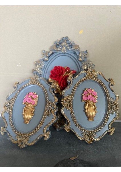 Çiçekli Dekoratif Duvar Tablosu 3 Lü Set fırsatları