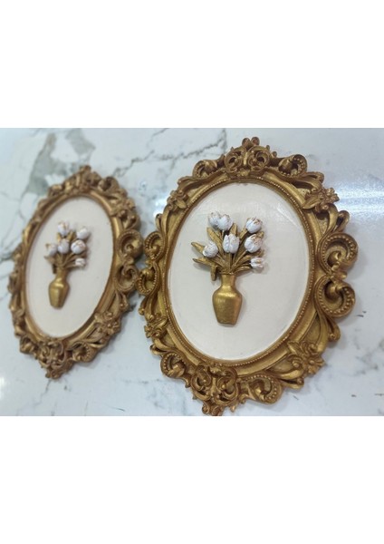 Duvar Tablosu 3 Lü , Dekoratif Aynalı Duvar Tablosu 42 cm