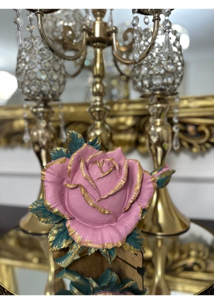 Duvar Süsü , Modern Şakayık ve Gül Duvar Dekoru 2 Li Set (25 Cm) indirimleri