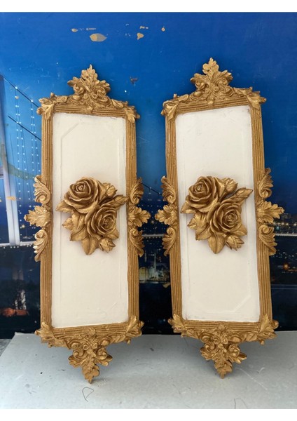 Gül Detaylı Duvar Tablosu 2li Set 46CM fiyatları