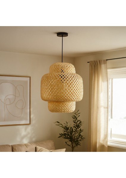 Kona Bambu Sarkıt - Natürel - 30 cm